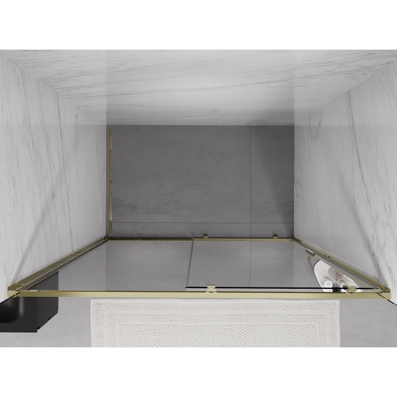 Mexen Exo porte de douche coulissante 150 cm, transparent, doré - 8151-150-000-50-00