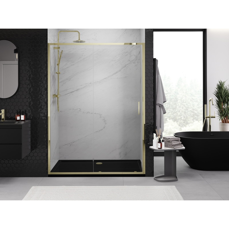 Mexen Exo-S porte de douche coulissante 155 cm, transparente, dorée - 8151-155-000-50-00