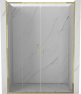 Mexen Exo-S Duo porte de douche double coulissante 160 cm, transparente, dorée - 8152-160-000-50-00