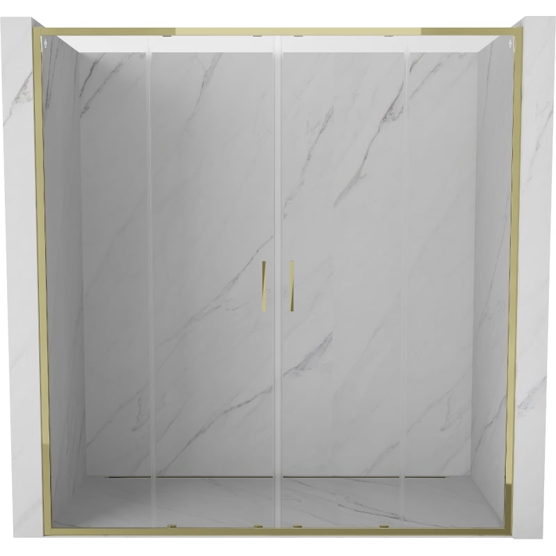 Mexen Exo porte de douche double coulissante 170 cm, transparent, doré - 8152-170-000-50-00