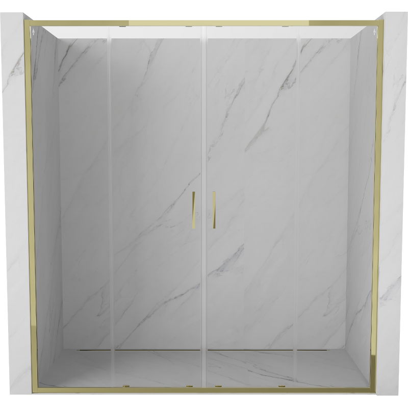 Mexen Exo portes de douche doubles coulissantes 170 cm, transparentes, dorées - 8152-170-000-50-00