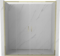 Mexen Exo double porte de douche coulissante 190 cm, transparent, doré - 8152-190-000-50-00