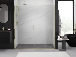 Mexen Exo double porte de douche coulissante 190 cm, transparent, doré - 8152-190-000-50-00