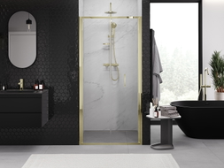 Mexen Exo-F porte de douche pliable 65 cm, transparent, or - 816-065-000-50-00