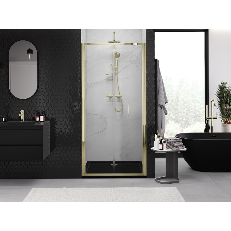 Mexen Exo-F porte de douche pliable 65 cm, transparent, or - 816-065-000-50-00