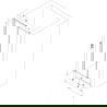Mexen Exo portes de douche pliantes 95 cm, transparentes, dorées - 816-095-000-50-00