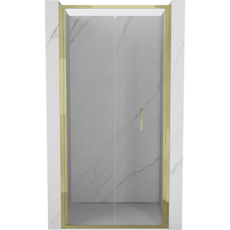 Mexen Exo-F portes de douche pliantes 100 cm, transparentes, dorées - 816-100-000-50-00