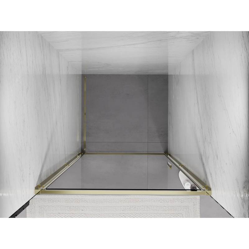 Mexen Exo porte de douche pivotante 65 cm, transparent, doré - 817-065-000-50-00