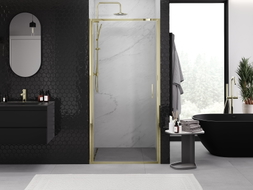 Mexen Exo-B porte de douche pivotante 70 cm, transparente, dorée - 817-070-000-50-00