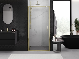 Mexen Exo porte de douche pivotante 95 cm, transparent, dorée - 817-095-000-50-00