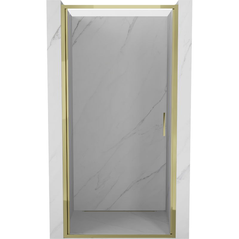 Mexen Exo porte de douche battante 100 cm, transparent, dorée - 817-100-000-50-00