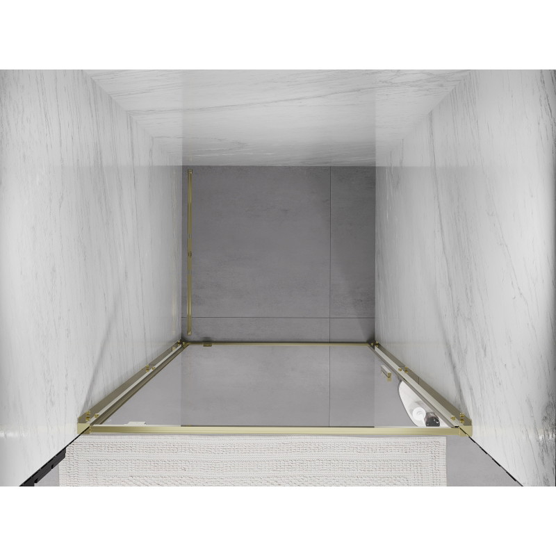 Mexen Exo porte de douche battante 60 cm, transparent, doré - 8181-060-000-50-00