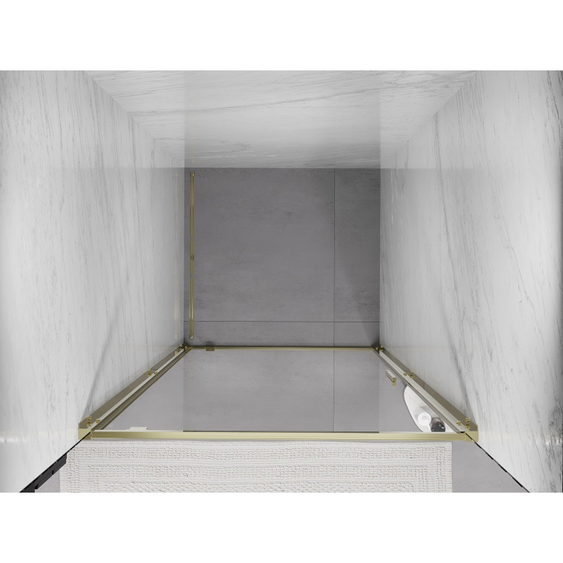 Mexen Exo-BR porte de douche pivotante 70 cm, transparent, dorée - 8181-070-000-50-00