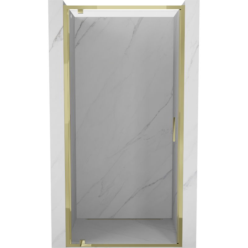 Mexen Exo porte de douche pivotante 75 cm, transparent, doré - 8181-075-000-50-00