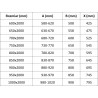 Mexen Exo-BR porte de douche pivotante 80 cm, transparent, doré - 8181-080-000-50-00