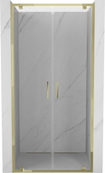 Mexen Exo-BR Duo porte de douche double battante 100 cm, transparent, doré - 8182-100-000-50-00