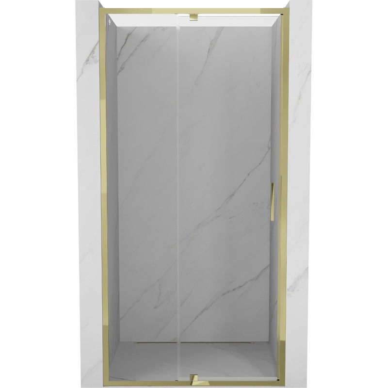 Mexen Exo-R porte de douche pivotante 90 cm, transparente, dorée - 819-090-000-50-00