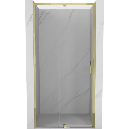 Mexen Exo-R porte de douche pivotante 115 cm, transparente, dorée - 819-115-000-50-00
