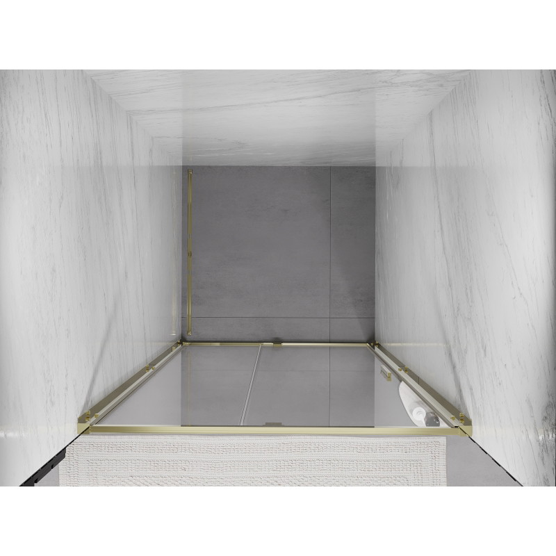 Mexen Exo porte de douche pivotante 120 cm, transparent, doré - 819-120-000-50-00