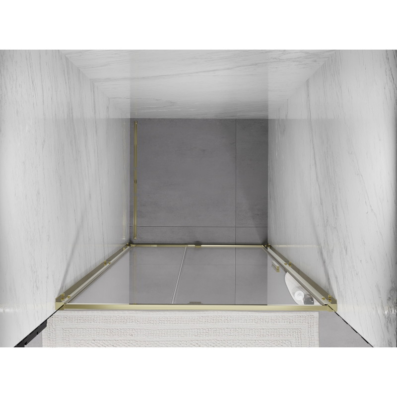 Mexen Exo-R porte de douche battante 120 cm, transparent, doré - 819-120-000-50-00