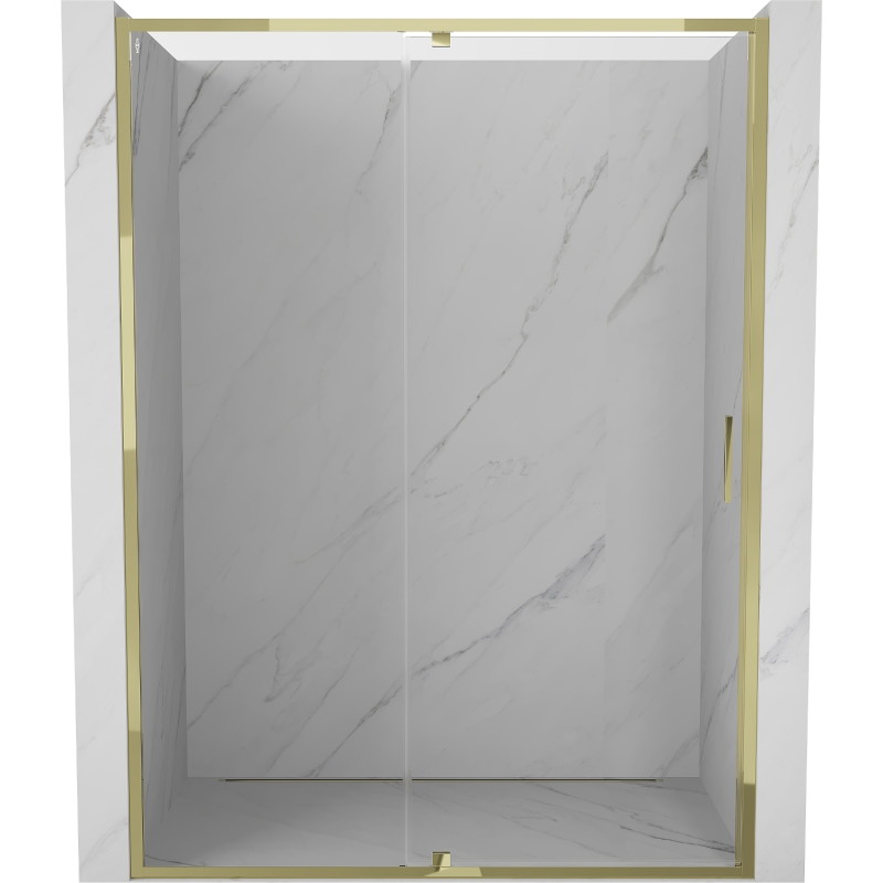 Mexen Exo-R porte de douche pivotante 145 cm, transparente, dorée - 819-145-000-50-00