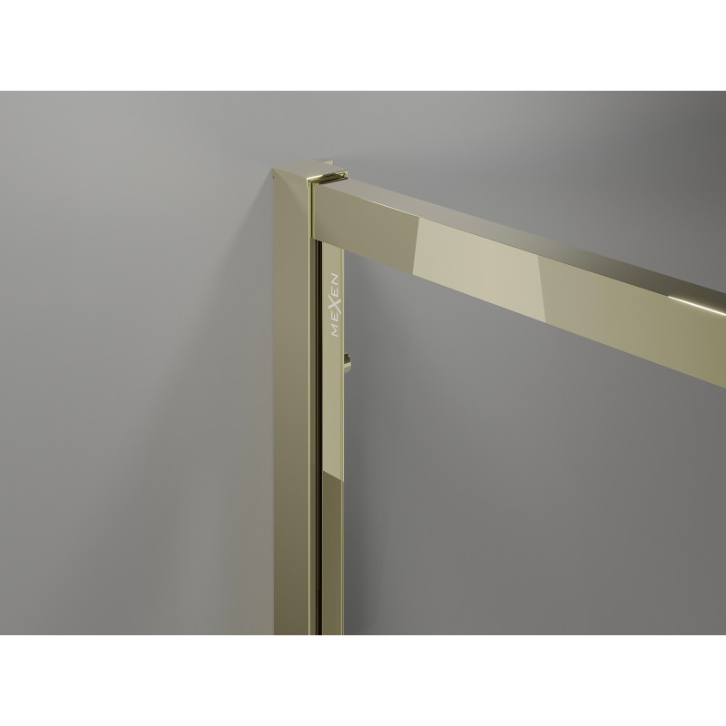 Mexen Exo-S cabine de douche coulissante 155 x 75 cm, transparent, or - 8151-155-075-50-00