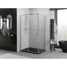 Mexen Exo-S cabine de douche coulissante 120 x 80 cm, transparente, dorée - 8151-120-080-50-00