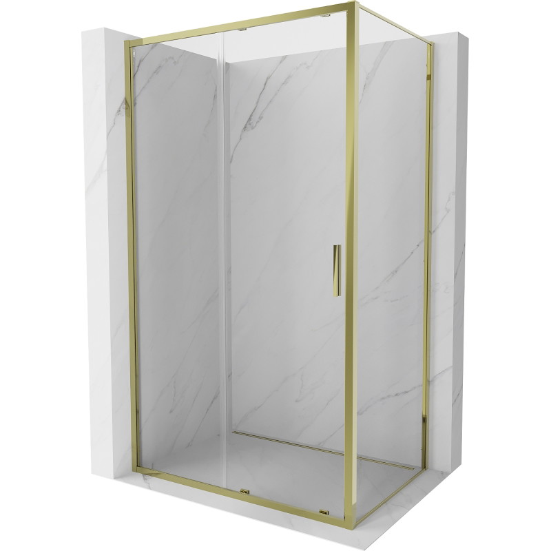 Mexen Exo-S cabine de douche coulissante 160 x 80 cm, transparent, dorée - 8151-160-080-50-00