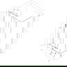 Cabine de douche coulissante Mexen Exo 155 x 85 cm, transparent, or - 8151-155-085-50-00
