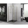 Mexen Exo cabine de douche coulissante 90 x 90 cm, transparente, or - 8151-090-090-50-00