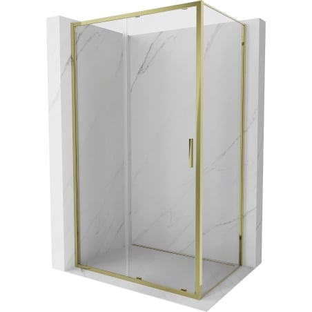 Mexen Exo-S cabine de douche coulissante 160 x 90 cm, transparente, or - 8151-160-090-50-00