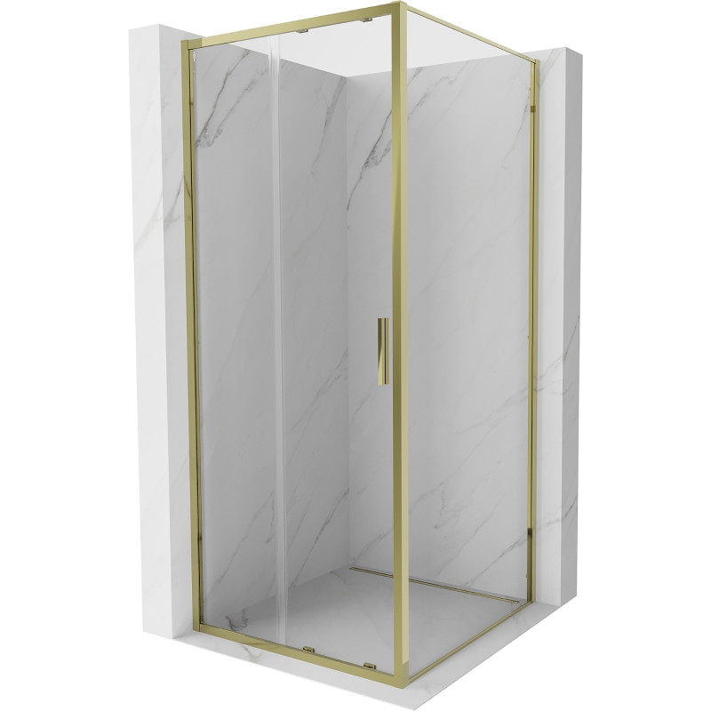 Mexen Exo-S cabine de douche coulissante 95 x 95 cm, transparent, or - 8151-095-095-50-00
