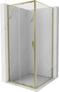 Mexen Exo cabine de douche coulissante 95 x 95 cm, transparent, or - 8151-095-095-50-00