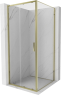 Mexen Exo cabine de douche coulissante 100 x 100 cm, transparente, or - 8151-100-100-50-00