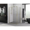 Mexen Exo-S cabine de douche coulissante 140 x 100 cm, transparent, or - 8151-140-100-50-00