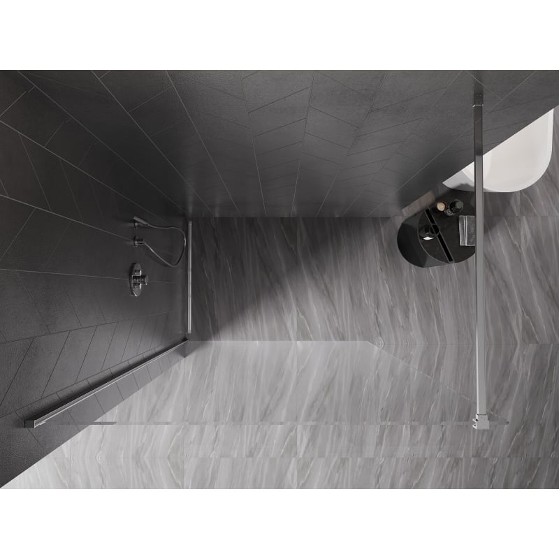 Mexen Kioto-X paroi de douche Walk-in 70 x 200 cm, transparent 10 mm, chrome - 800-070-101-01-00-X