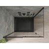Mexen Omega cabine de douche coulissante 120 x 90 cm, transparente, noire + receveur de douche Flat, noir
