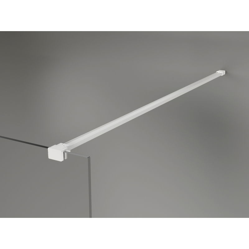 Mexen Kioto-X paroi de douche Walk-in 100 x 200 cm, transparent 10 mm, blanc - 800-100-101-20-00-X