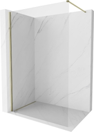 Mexen Kioto-X paroi de douche Walk-in 80 x 200 cm, transparent 10 mm, or - 800-080-101-50-00-X