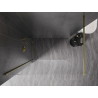 Mexen Kioto-X paroi de douche Walk-in 90 x 200 cm, transparent 10 mm, or - 800-090-101-50-00-X