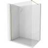 Mexen Kioto-X paroi de douche Walk-in 90 x 200 cm, transparent 10 mm, or - 800-090-101-50-00-X