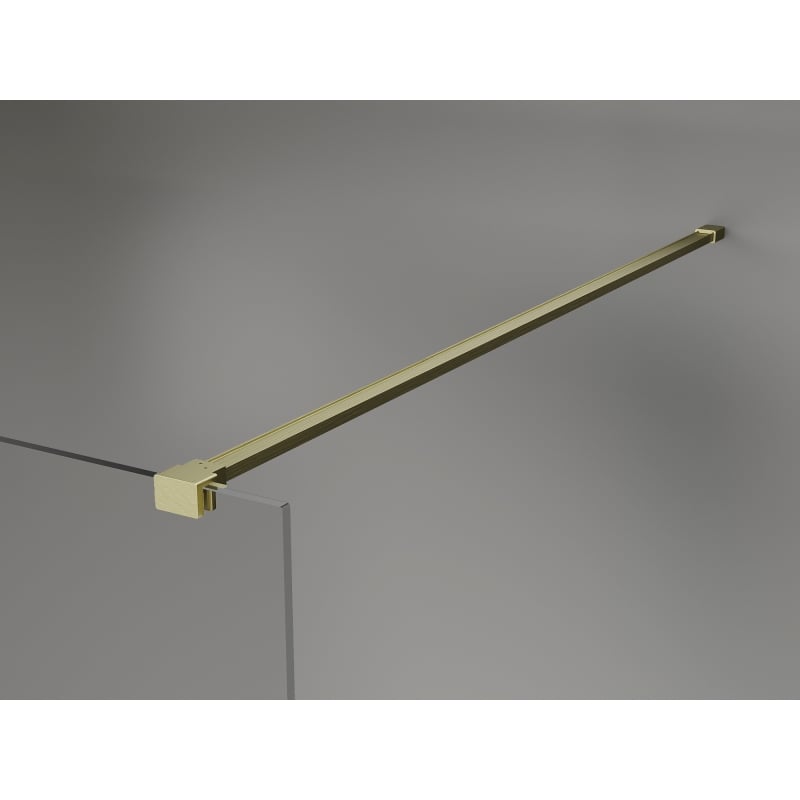 Mexen Kioto-X paroi de douche Walk-in 130 x 200 cm, transparent 10 mm, or brossé - 800-130-101-55-00-X