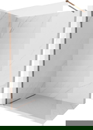 Mexen Kioto-X paroi de douche Walk-in 80 x 200 cm, transparent 10 mm, or rose - 800-080-101-60-00-X