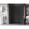 Mexen Kioto-X paroi de douche Walk-in 90 x 200 cm, transparent 10 mm, or rose - 800-090-101-60-00-X