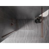 Mexen Kioto-X paroi de douche Walk-in 90 x 200 cm, transparent 10 mm, or rose - 800-090-101-60-00-X