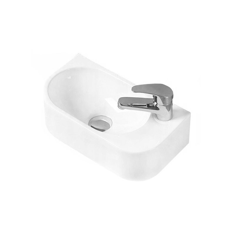 Mexen Viera lavabo de comptoir gauche 40 x 21 cm, Blanc - 21274000L