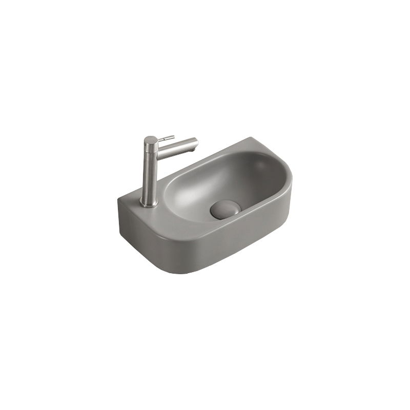 Mexen Viera lavabo de comptoir droit 40 x 21 cm, Gris clair mat - 21274061R