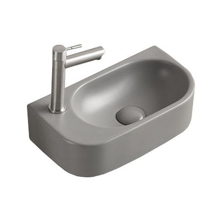 Mexen Viera lavabo sur plan droit 40 x 21 cm, gris clair mat - 21274061R