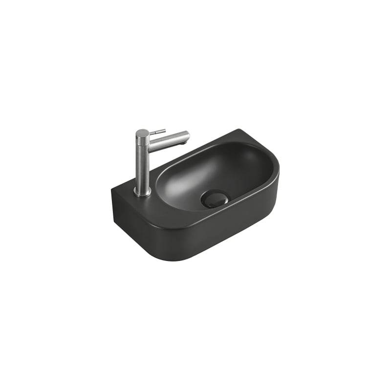 Mexen Viera lavabo à poser droit 40 x 21 cm, noir mat - 21274085R