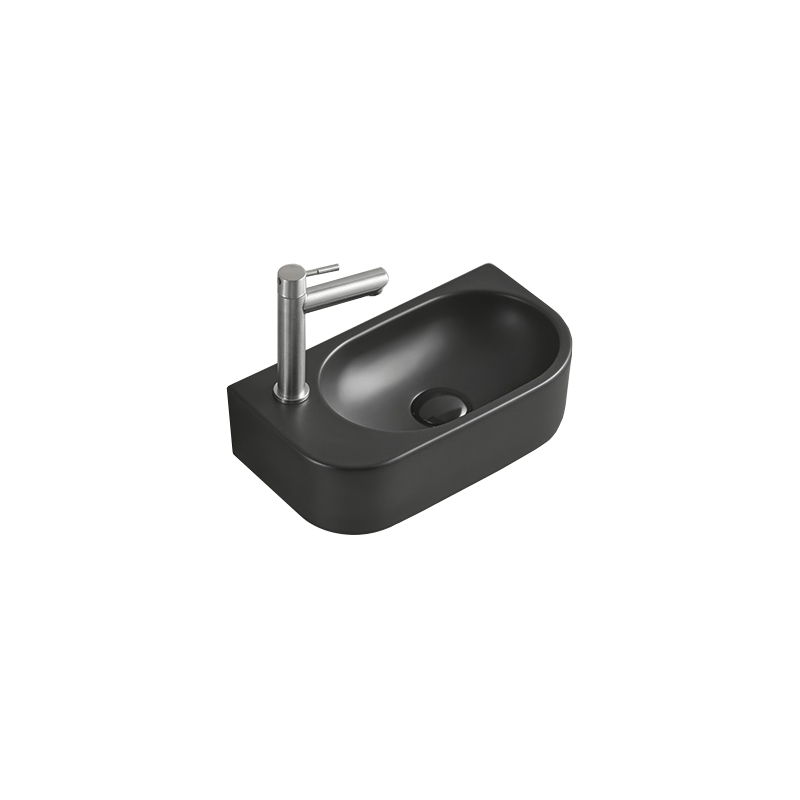 Mexen Viera lavabo de comptoir droit 40 x 21 cm, Noir mat - 21274085R